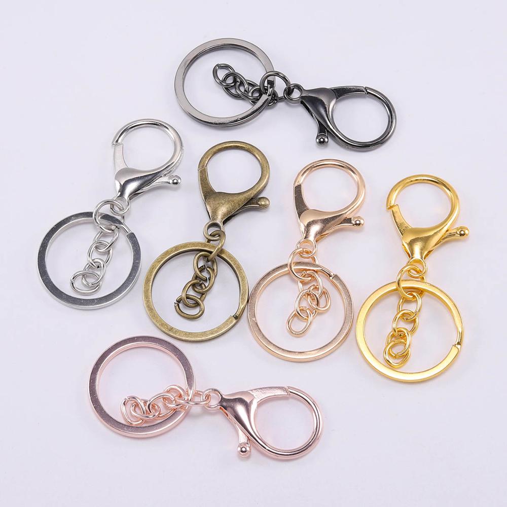 Diy Q - 5pcs/Lot Key Ring 30mm Keychain 70mm