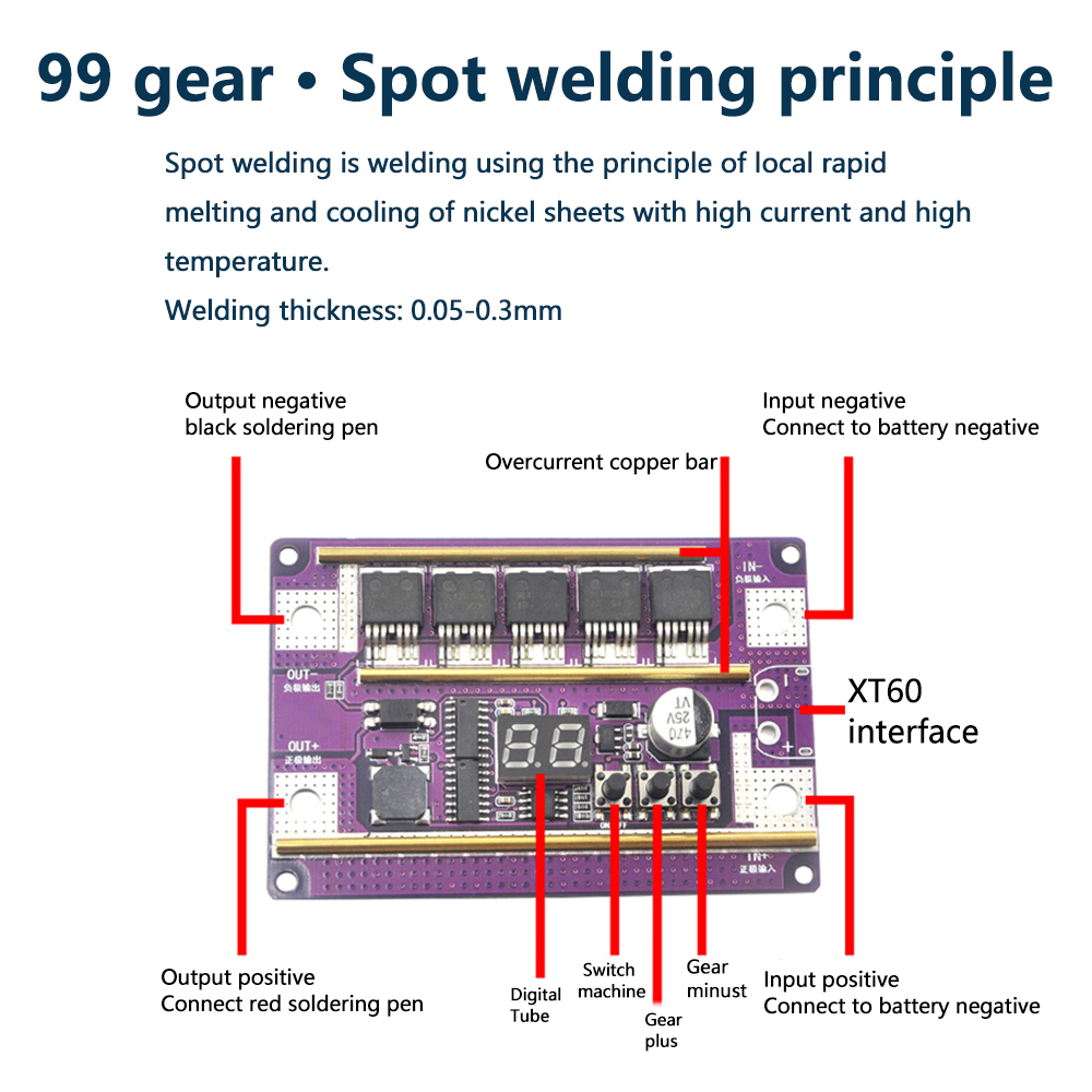 12V Spot Welder DIY Kits Power - огляд і ціна Diy Electronics Spot Welder