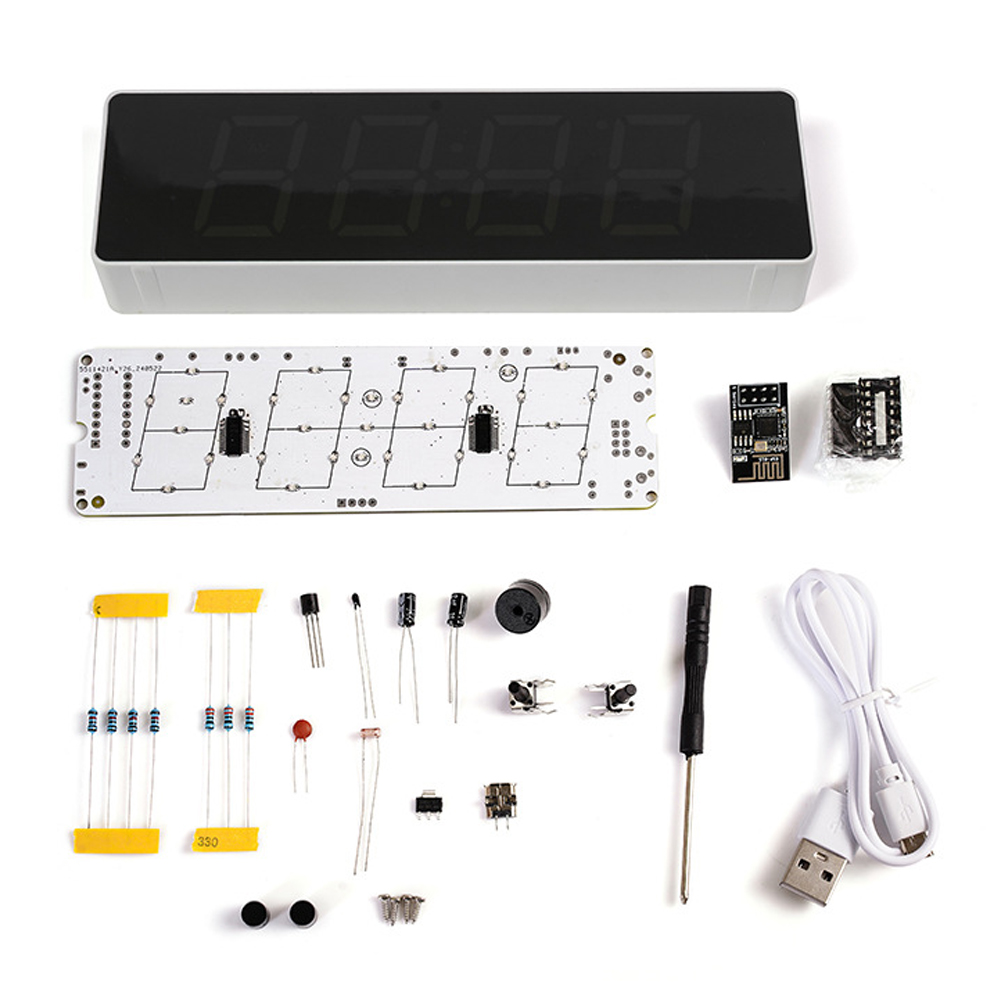ESP8266 IoT Colorful WiFi Cloc - огляд і ціна Diy Electronics Components Kit