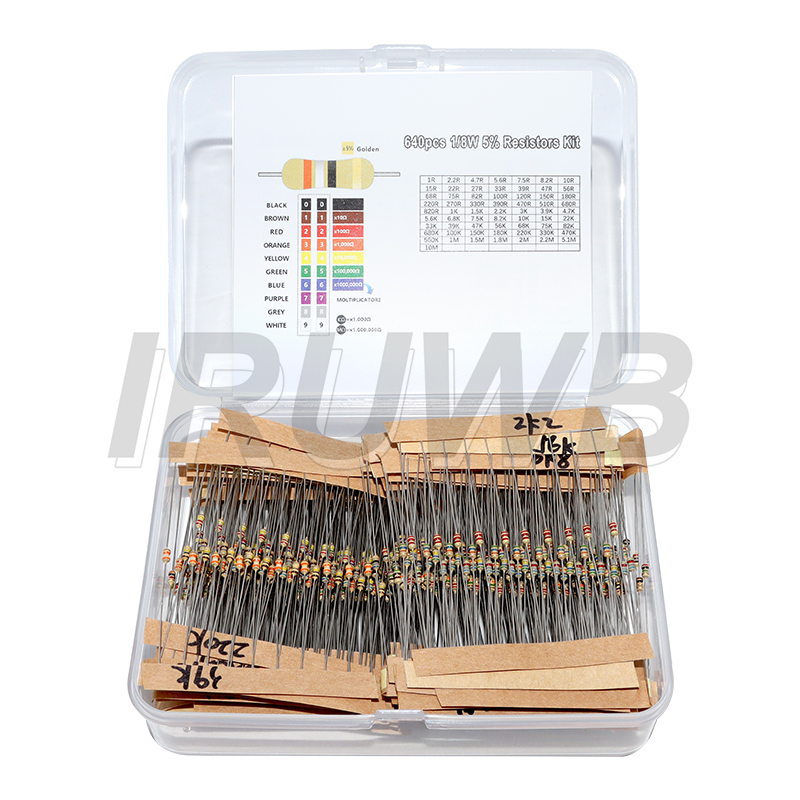 640pcs 64 Values 1R - 10MR 0.1 - огляд і ціна Resistor Kit 1 4W