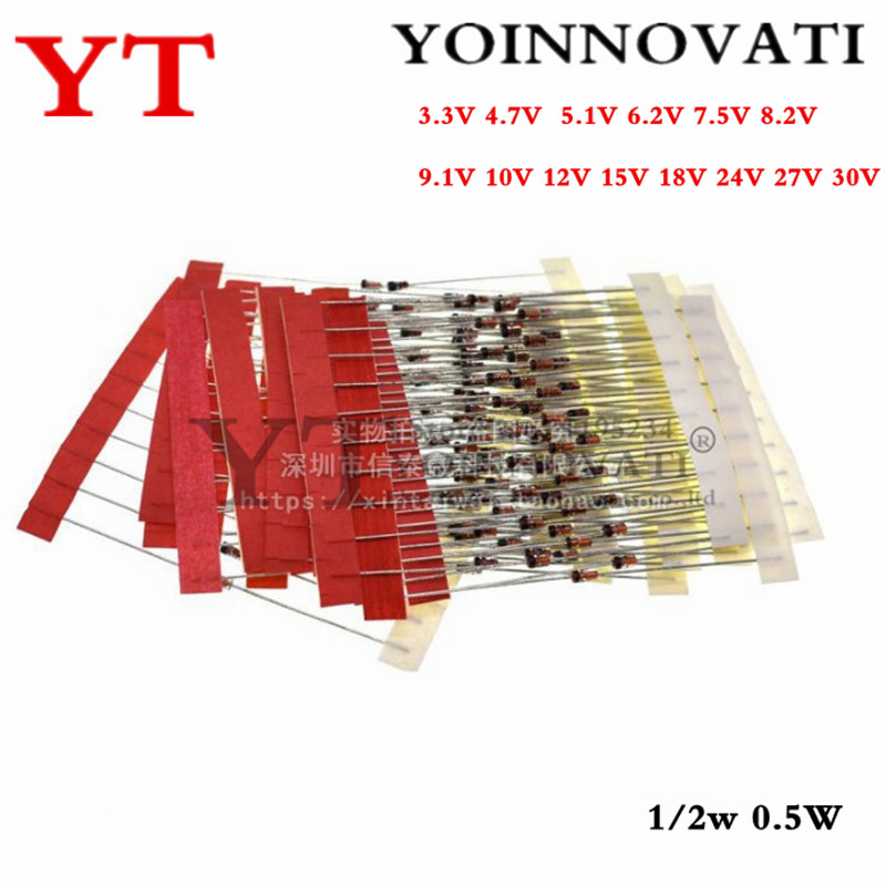 1/2w 0.5W Zener Diode 3.3-30V  - огляд і ціна Best Diy Electronics Kits