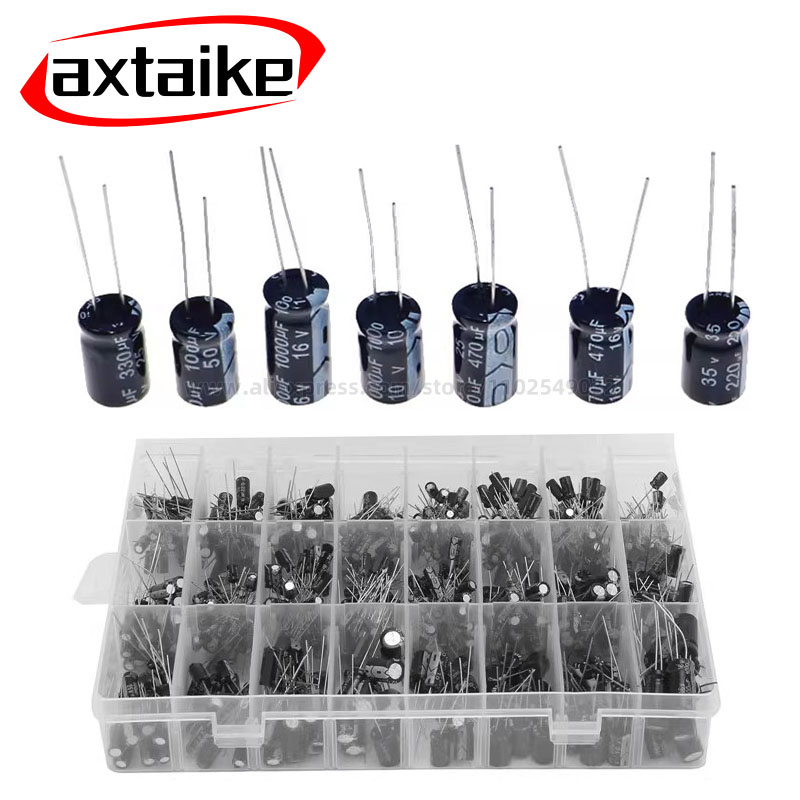 120/200/500pcs Radial Capacito - огляд і ціна Capacitor Kit Assortment