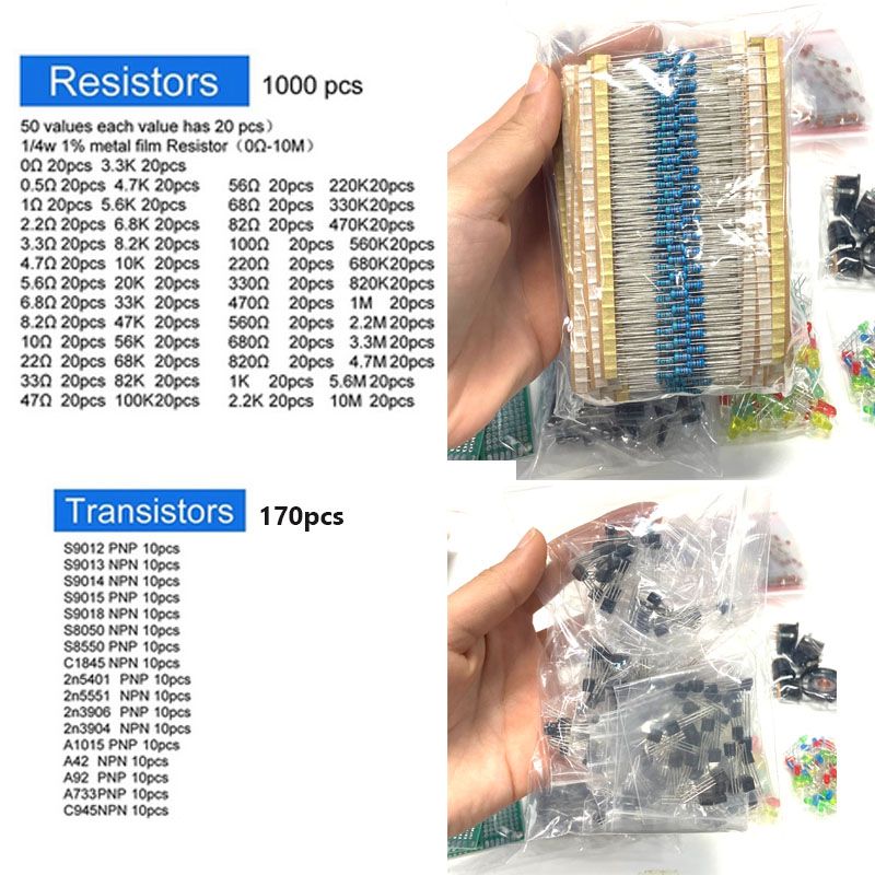 1900pcs Component Box Kit with - огляд і ціна Resistor Kit 1 4W