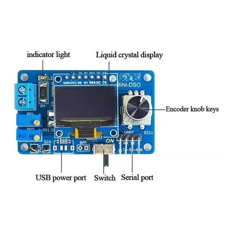 STC8K8A Microcontroller Kit DI - огляд і ціна Oscilloscope Dso Mini