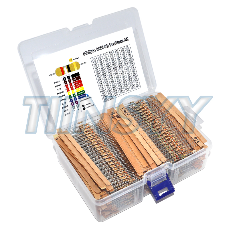 3120pcs 156 Values 1 -10M Ohm  - огляд і ціна Resistor Kit 1 4W
