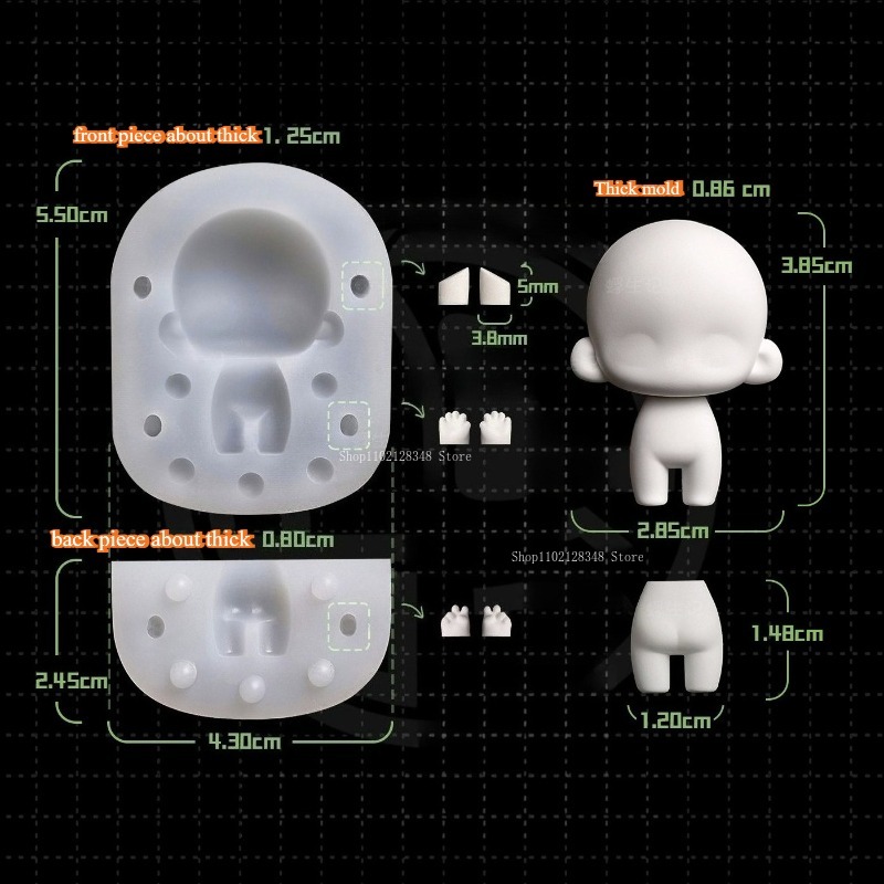 Q Version Body Model Silicone  - огляд і ціна Diy Q