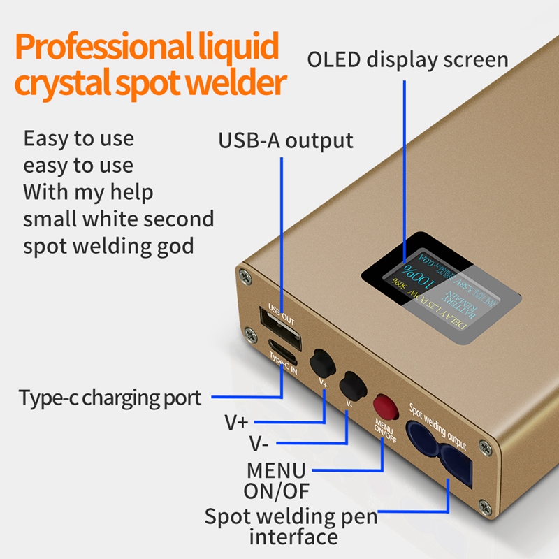 10600mah DX10 Handheld Spot We - огляд і ціна Diy Electronics Spot Welder