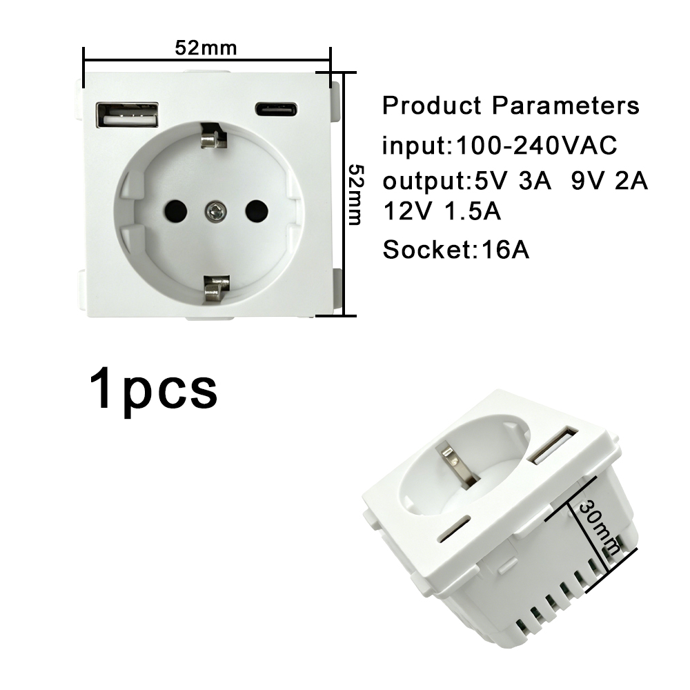 UBARO 86×86mm EU Socket DIY Ki - огляд і ціна Diy Q