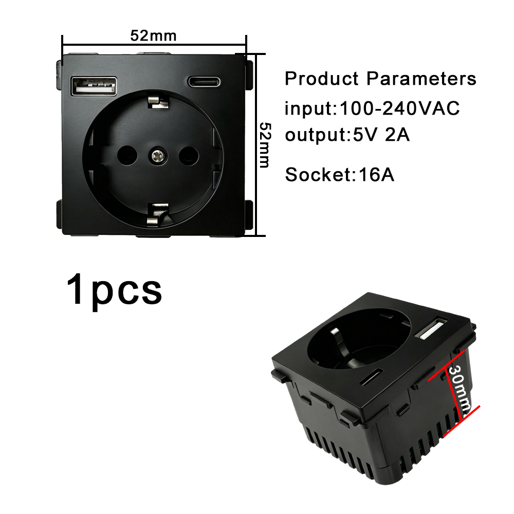 UBARO 86×86mm EU Socket DIY Ki - огляд і ціна Diy Q