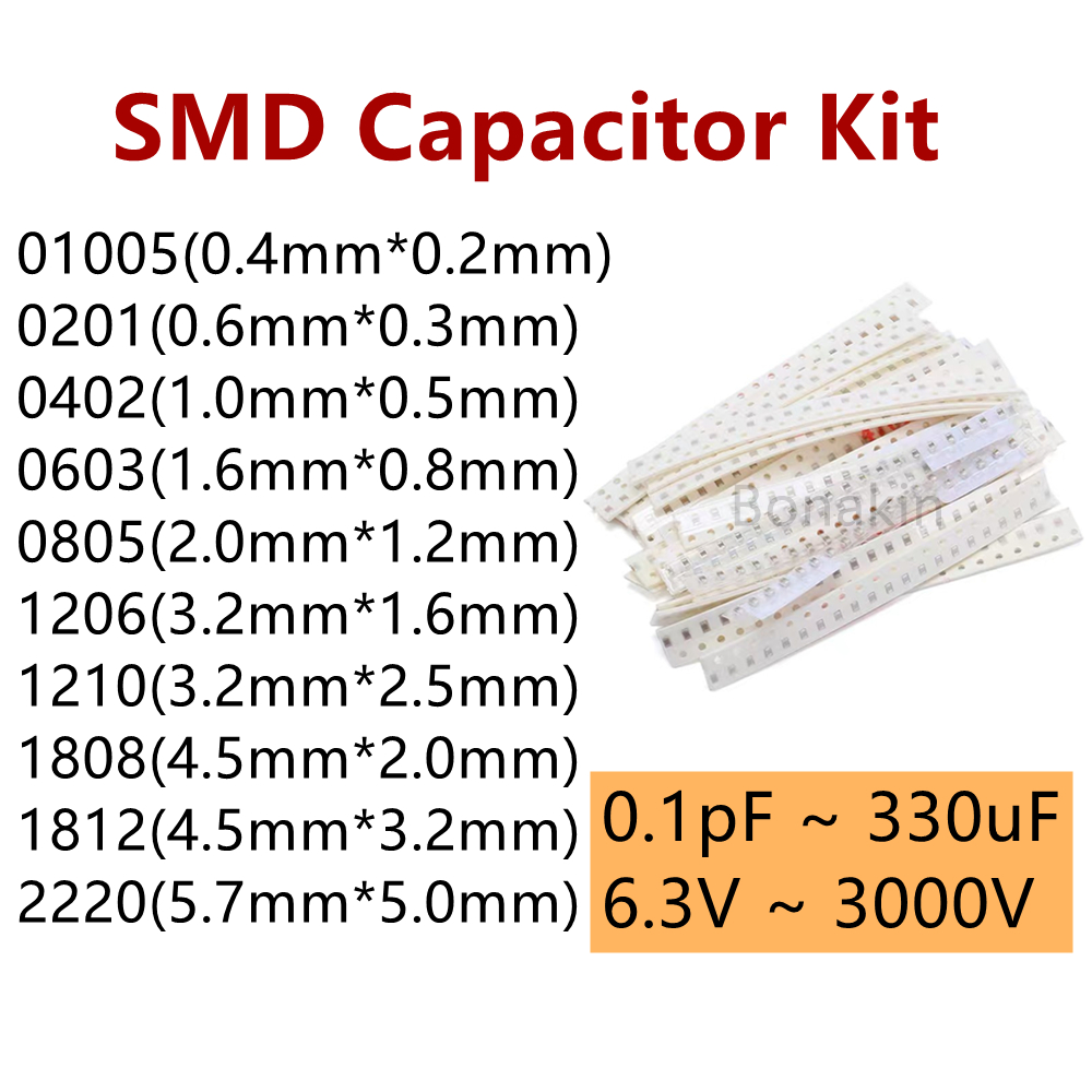 01005 0201 0402 0603 0805 1206 - огляд і ціна Capacitor Kit Assortment