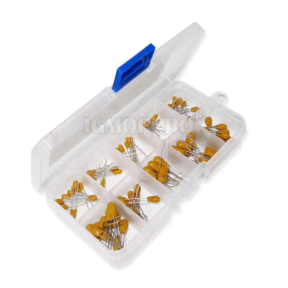 100PCS 10Value*10Pcs 16V Tanta - огляд і ціна Capacitor Kit Assortment