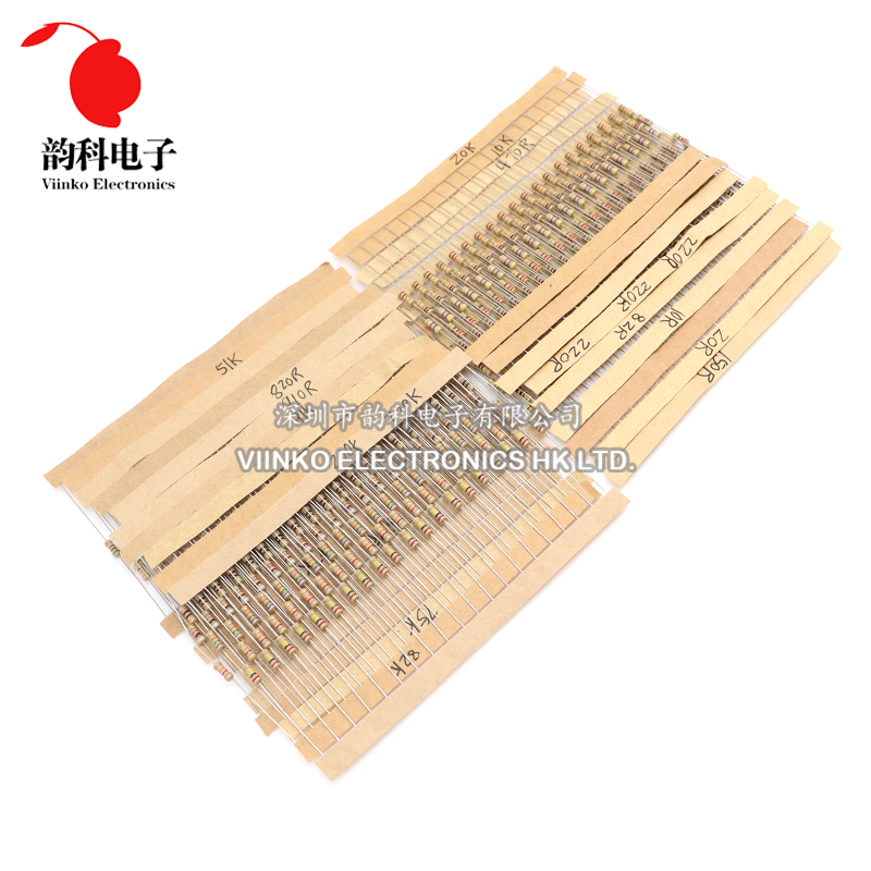 860pcs 1/4W Carbon Film Resist - огляд і ціна Resistor Kit 1 4W