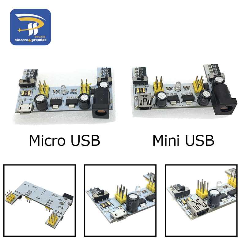 MB102 Mini Micro USB Interface - огляд і ціна Diy Electronics Breadboard