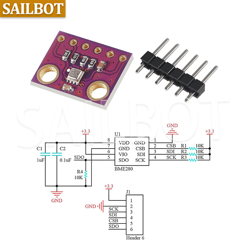 BME280 5V 3.3V Digital Sensor  - огляд і ціна Bme280 Humidity Sensor