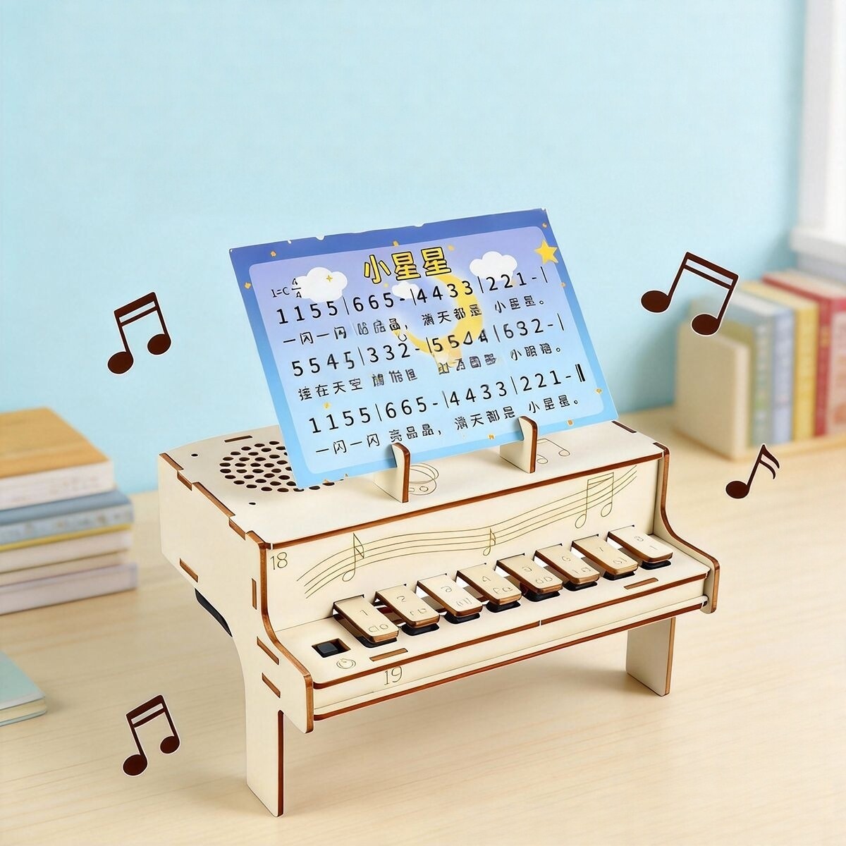 DIY Wooden Electronic Piano Mo - огляд і ціна Diy Electronics Components Kit