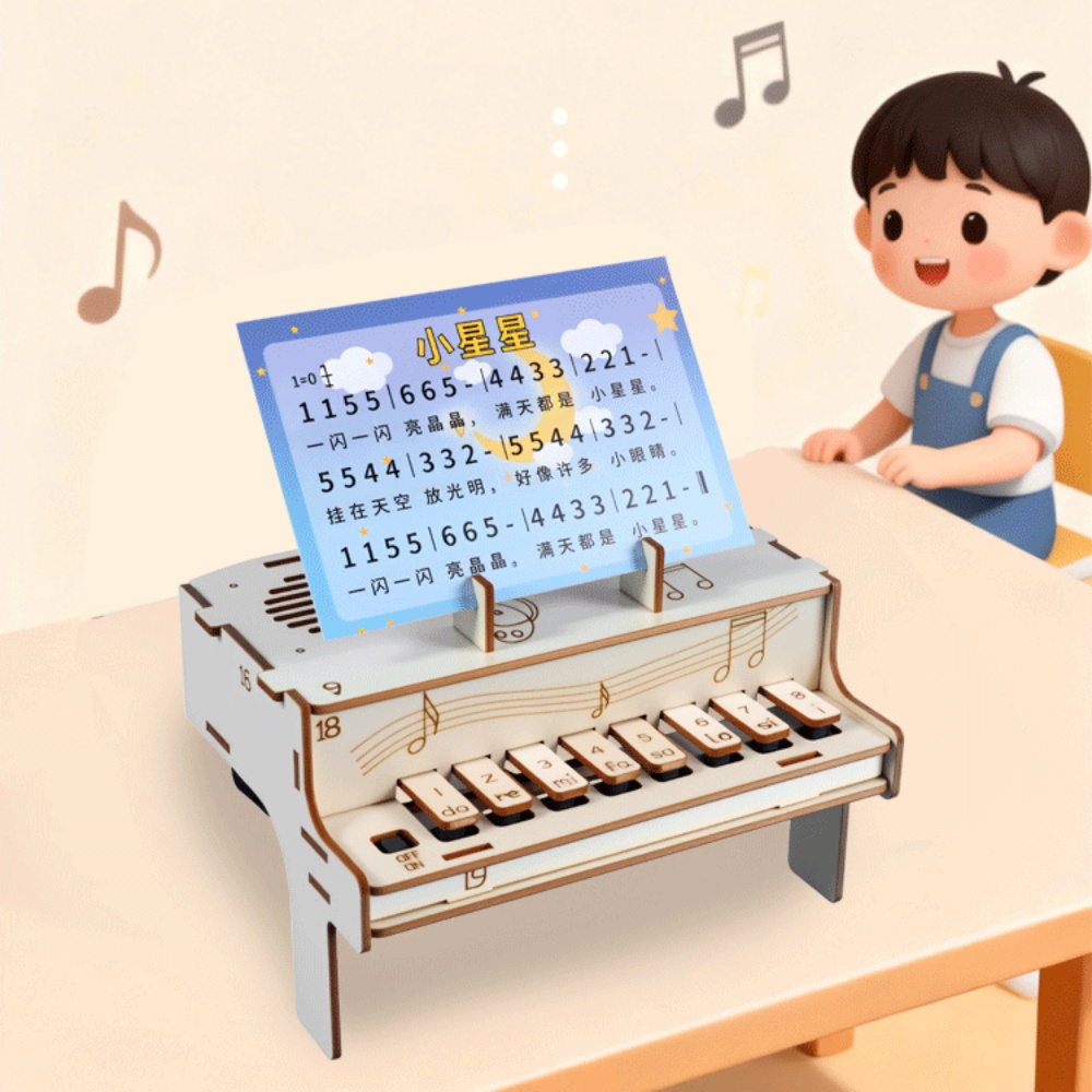 DIY Wooden Electronic Piano Mo - огляд і ціна Diy Electronics Components Kit