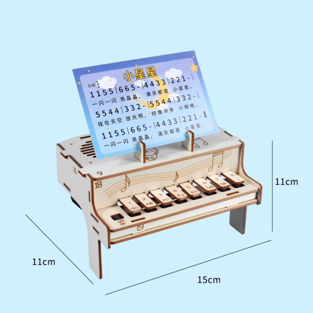 DIY Wooden Electronic Piano Mo - огляд і ціна Diy Electronics Components Kit