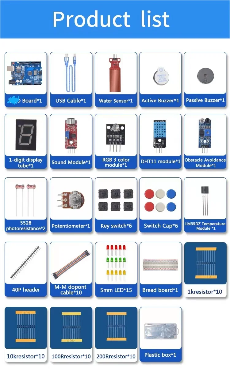 Basic Starter Kit for Arduino  - огляд і ціна Diy Electronics Basics
