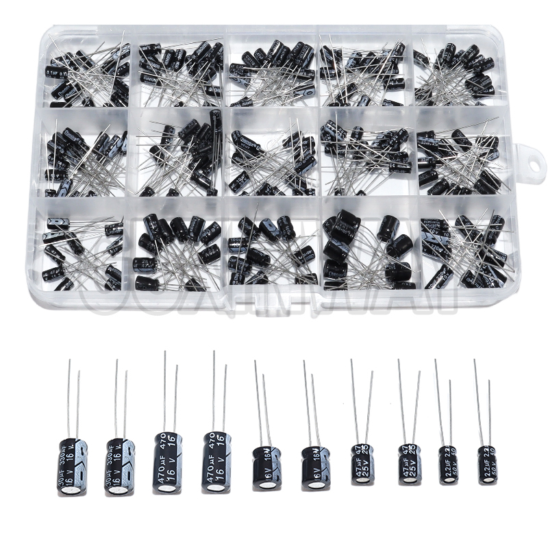 200pcs 15Values 10V 16V 25V 50 - огляд і ціна Capacitor Kit Assortment