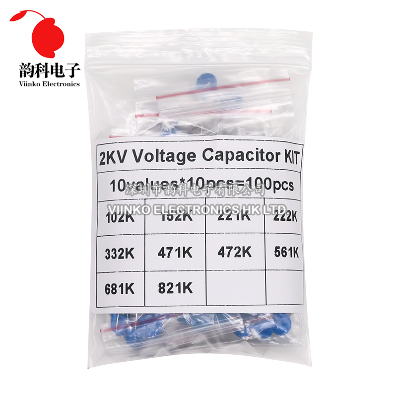 100pcs 2KV High Voltage Cerami - огляд і ціна Capacitor Kit Assortment