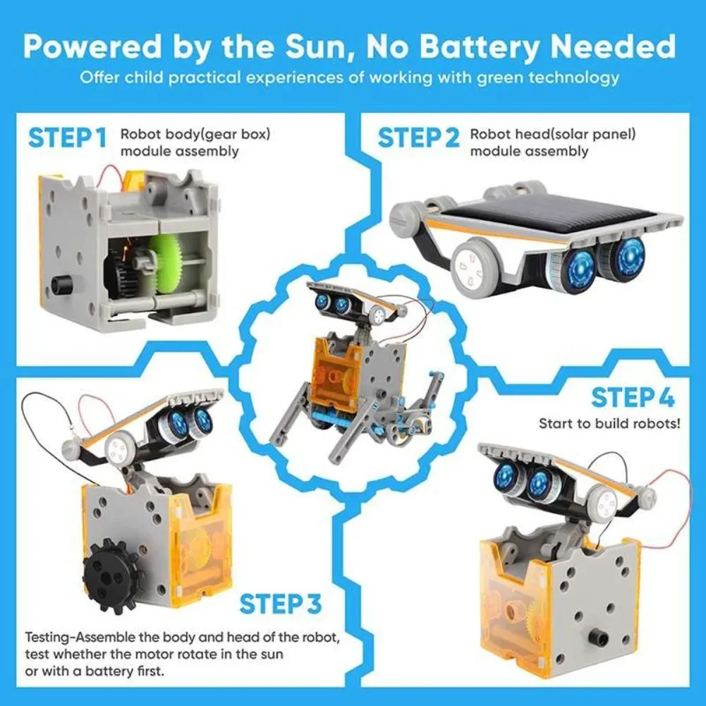 13 in 1 Solar Powered Robot Sc - огляд і ціна Diy Electronics Components Kit
